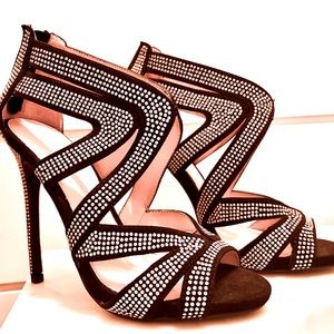 Boston Proper Gold Studded Marlene High Heels